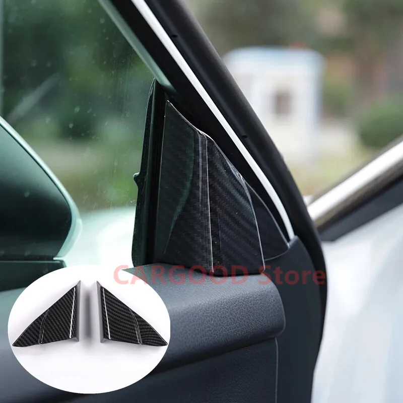 За Toyota Camry 2018 2019 ABS Матиран/, изработени От въглеродни влакна Вътрешната и Предната Триъгълна Рамка Покрива Предния Прозорец Стикер За Багажник Автомобилен Стайлинг