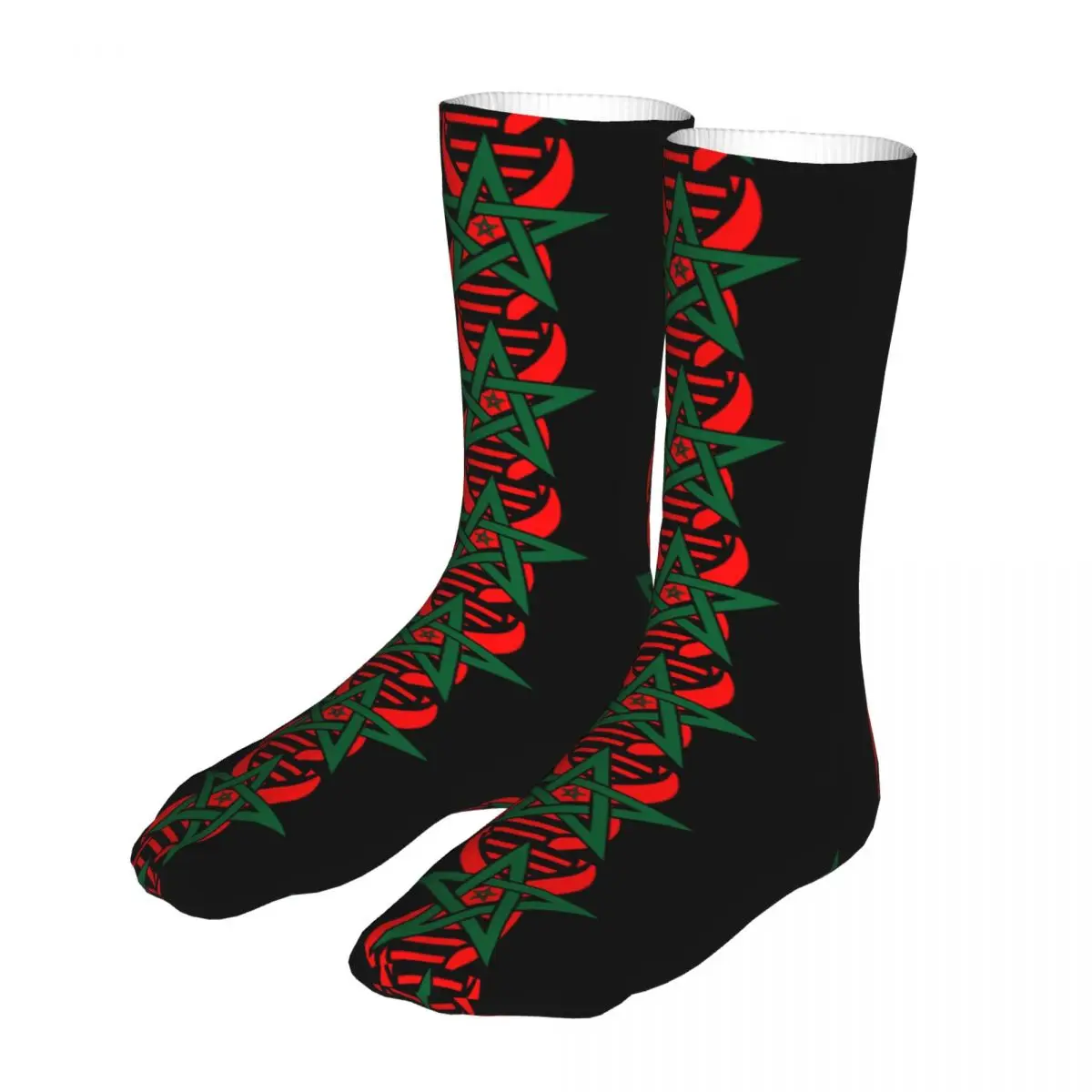 Марокански флаг Го в Моята ДНК Мароко Чорапи-Мъжки, Дамски Ежедневни Чорапи Луди Пролет Лято Есен Зимни Чорапи с Подаръци