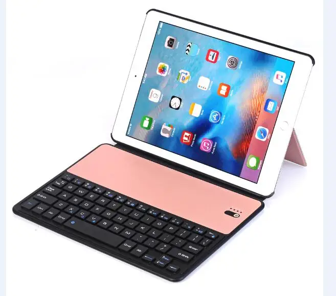 За iPad A1822 A1823 2018 A1893 Безжична Bluetooth Клавиатура От Изкуствена Кожа Защитен Калъф За iPad 5 6 Air Air 2 Pro 9,7 Калъф + ДРЪЖКА