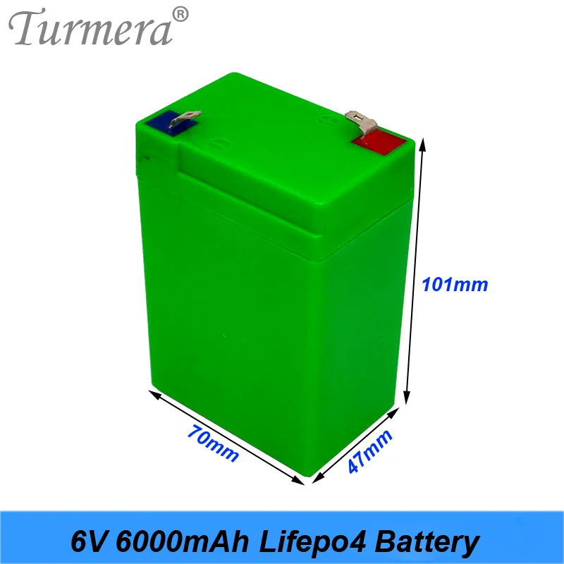 Батерия Lifepo4 6V 6AH Заменя Акумулаторни Батерии за Детски Электромобиля и мотоциклет Впръскване на Спешни Осветление Turmera