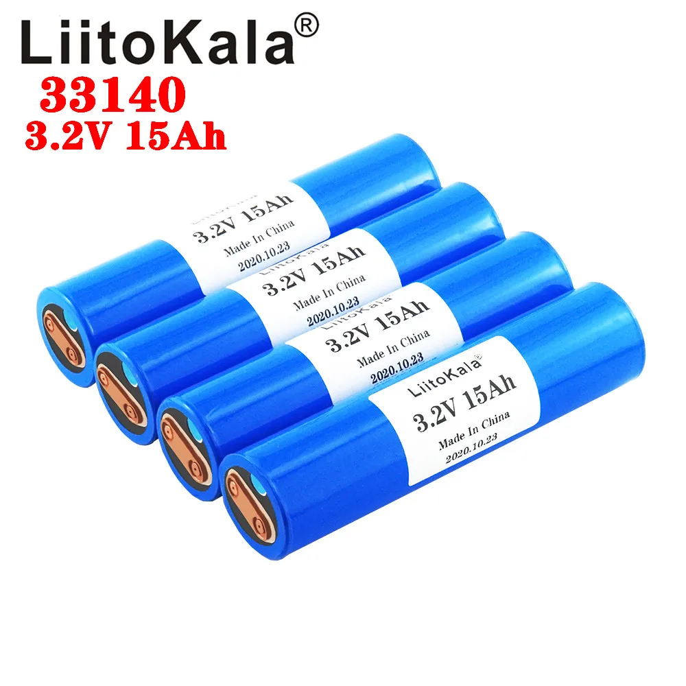 6 БР. LiitoKala 33140 3.2 В 15Ah lifepo4 батерии 3.2 В Клетка за diy 12 В 24 В e-bike e-скутер електрически инструменти Батерия