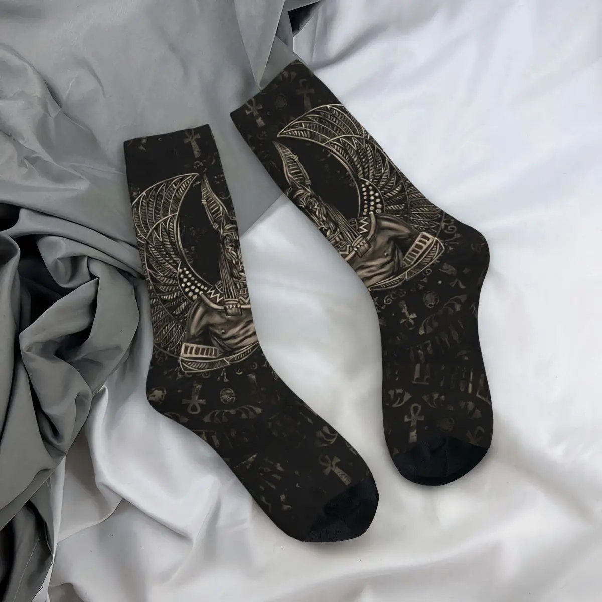 Анубис - Египетски Бог Сепия Чорапи За възрастни Унисекс чорапи, мъжки Чорапи, дамски Чорапи
