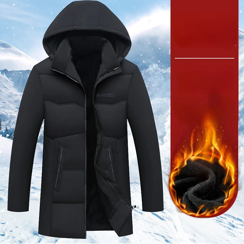 Зимата стеганое палто, мъжки стеганая яке със средна дължина, за средна и напреднала възраст, мъжки Приталенные якета Голям Размер в корейски стил, E765