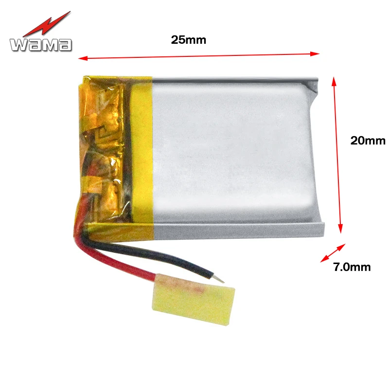 WAMA 702025 3,7 В Литиево-полимерна Акумулаторна Батерия Със Защита от презареждането на Печатна Платка за Секс-Играчки GPS Тракер Смарт Гривна MP3 DVR