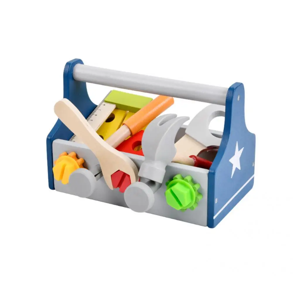 1 комплект Забавни Цветни Познания Дървени Строителни Играчки Винтове Инструмент Играчки Трайно изящна Изработка