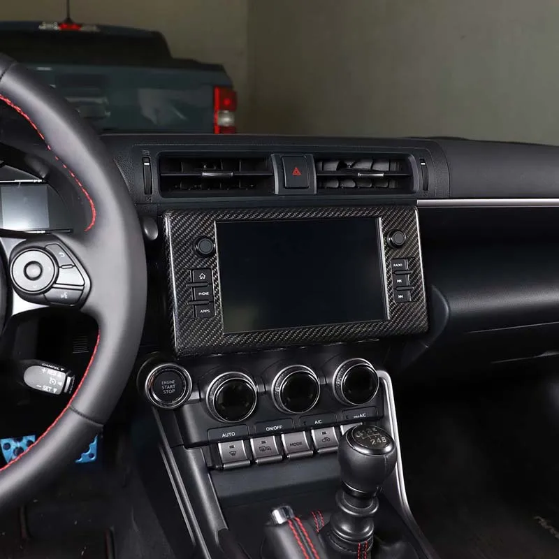 За Toyota 86/Subaru BRZ 2022 автоаксесоари на Централното Управление на Навигационния Екран Тампон Декоративна Рамка От Настоящето Въглеродни влакна