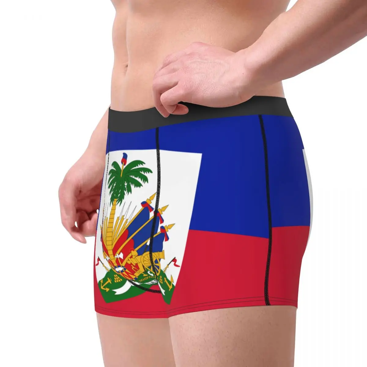 Мъжки Слипове-Боксерки Знаме На Хаити Мъжки Бикини, Къси Панталони Дышащее Мъжко Бельо Гащи Секси Боксерки