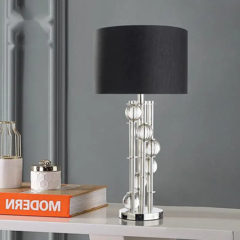 Дизайнерски европейския crystal луксозно нощно шкафче лампа спалня нощна лампа хол прост модерен и луксозен стил