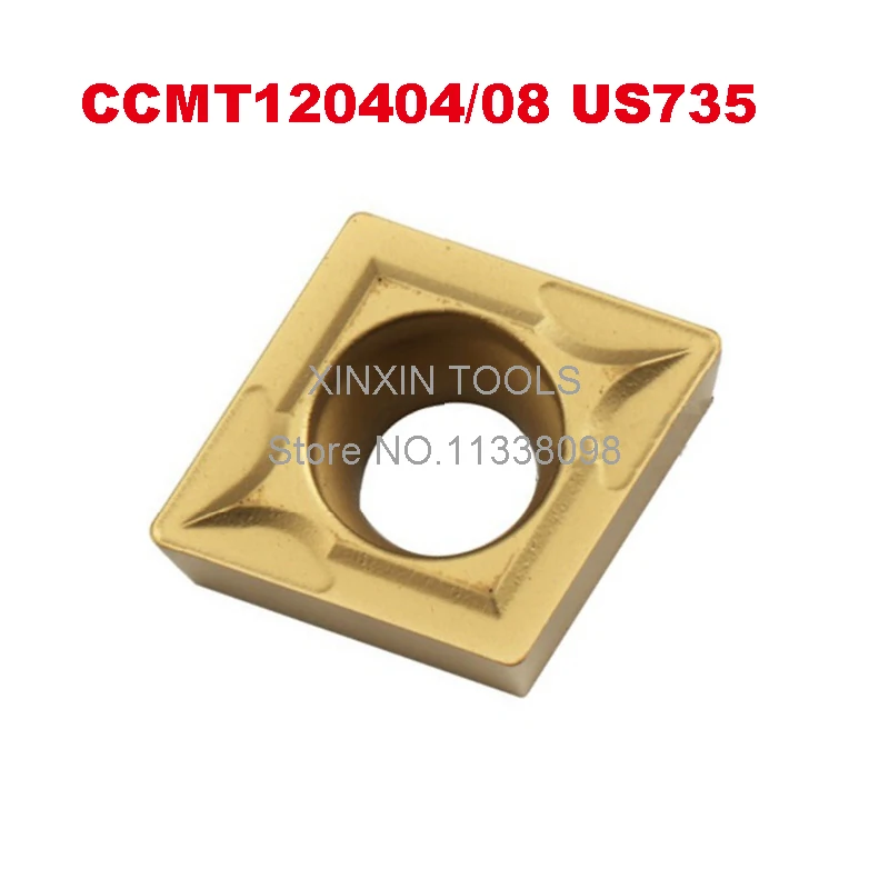 CCMT120404 US735/CCMT120408 US735, CCMT120404 08 твердосплавная части за притежателя на струг инструмент, подходящи за обработка на неръждаема стомана