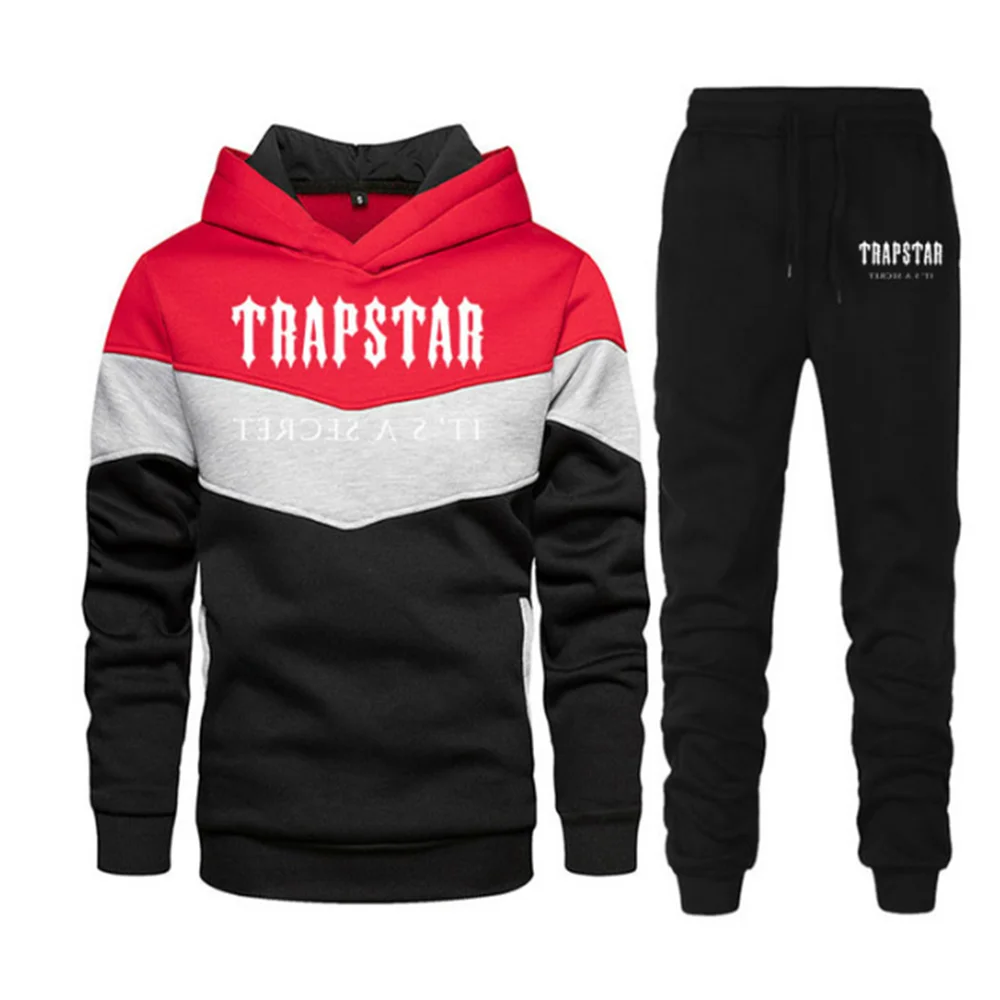 2022 Есенно-зимни спортни облекла TRAPSTAR, мъжки hoody от 2 теми + Спортни панталони, Спортни hoody с качулка, Ежедневни мъжки дрехи, Комплект с качулка