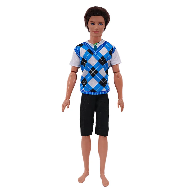 Куклен спортен костюм за Барби с принтом Кен с къс ръкав, къси панталони, костюми, вземете го за кукли нашите бъдещи поколения