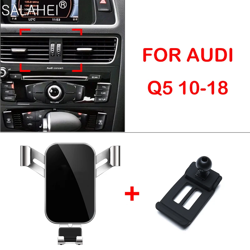 Титуляр Телефон За Audi Q5 2016 2017 2013 2012 2010 отдушник за Монтиране на GPS Скоби Мобилен Щанд автоаксесоари Притежателя на Телефона