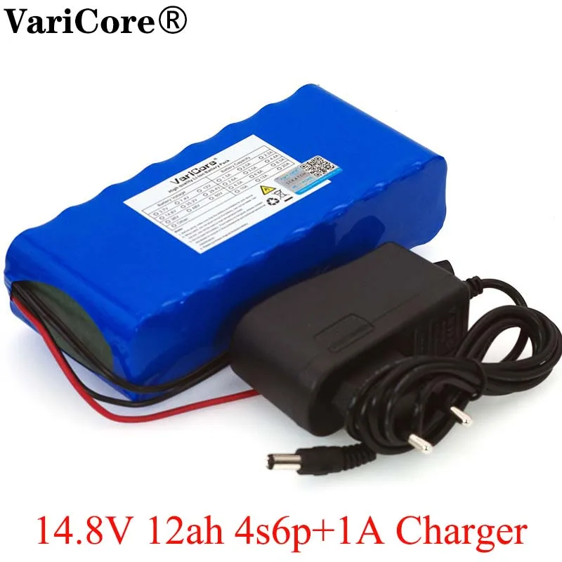 VariCore 14,8 В 12Ah 4s6p 18650 литиево-йонна батерия, лампа за нощен риболов, нагревател, миньор усилвател на батерии с BMS + Зарядно устройство 16,8 В