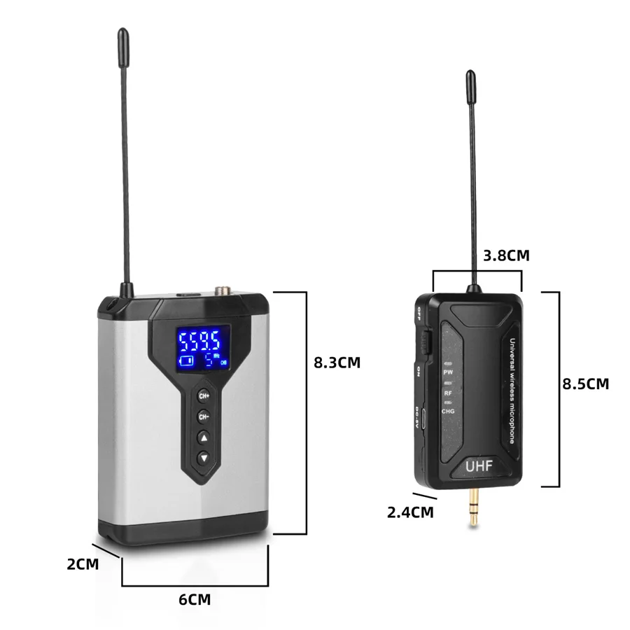 Безжичен UHF Микрофон Система с мини-Главното Убором с Bodypack предавател /Петличный Гърдите Микрофон