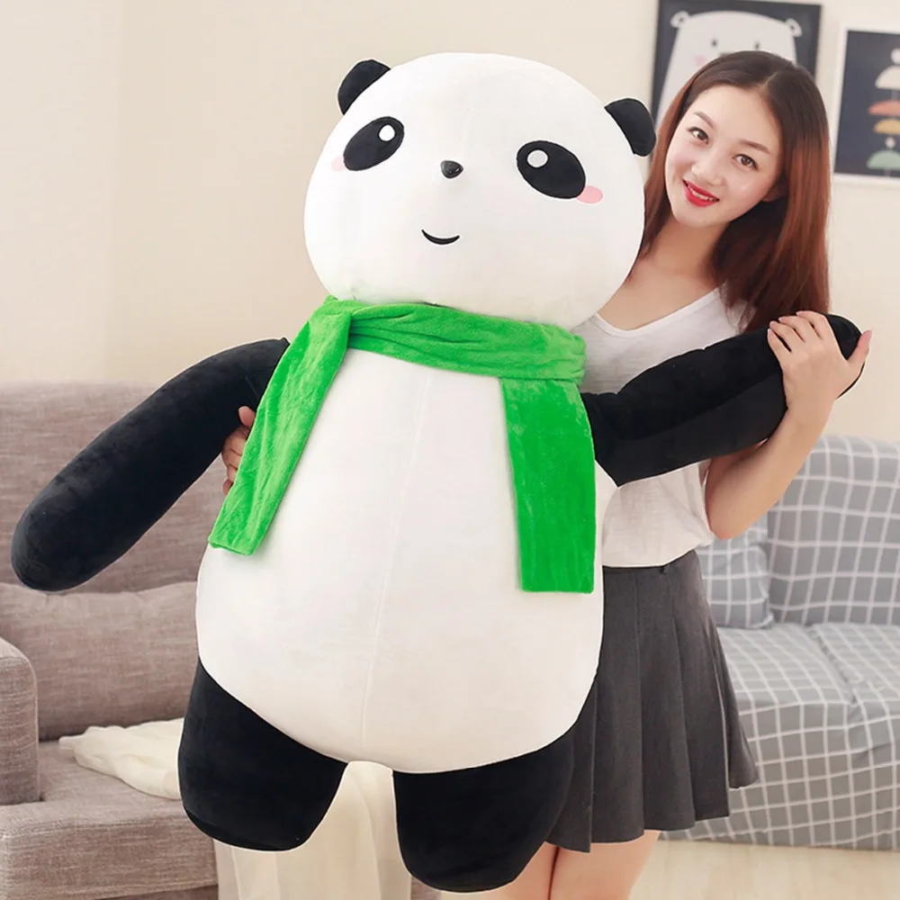 гарнитурата играчка огромна 100 см веселата панда играчка плюшен мека кукла обнимающая възглавница подарък за рожден ден h2577