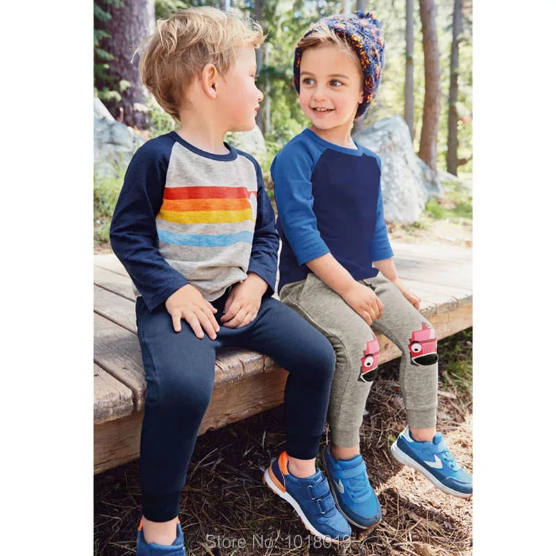 Новост 2020 година, Есента Комплект дрехи за малки момчета, Брандираната Качествена тениска от памук с дълъг ръкав, Панталони, Комплект детски дрехи от 2 теми, Комплект Bebe За момчета