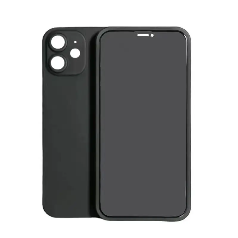 Нов Много Тънък Калъф за Мобилен телефон с Предпазно Фолио от Закалено Стъкло за iPhone 12 mini pro max 5.4 6.1 6.7 100 бр.