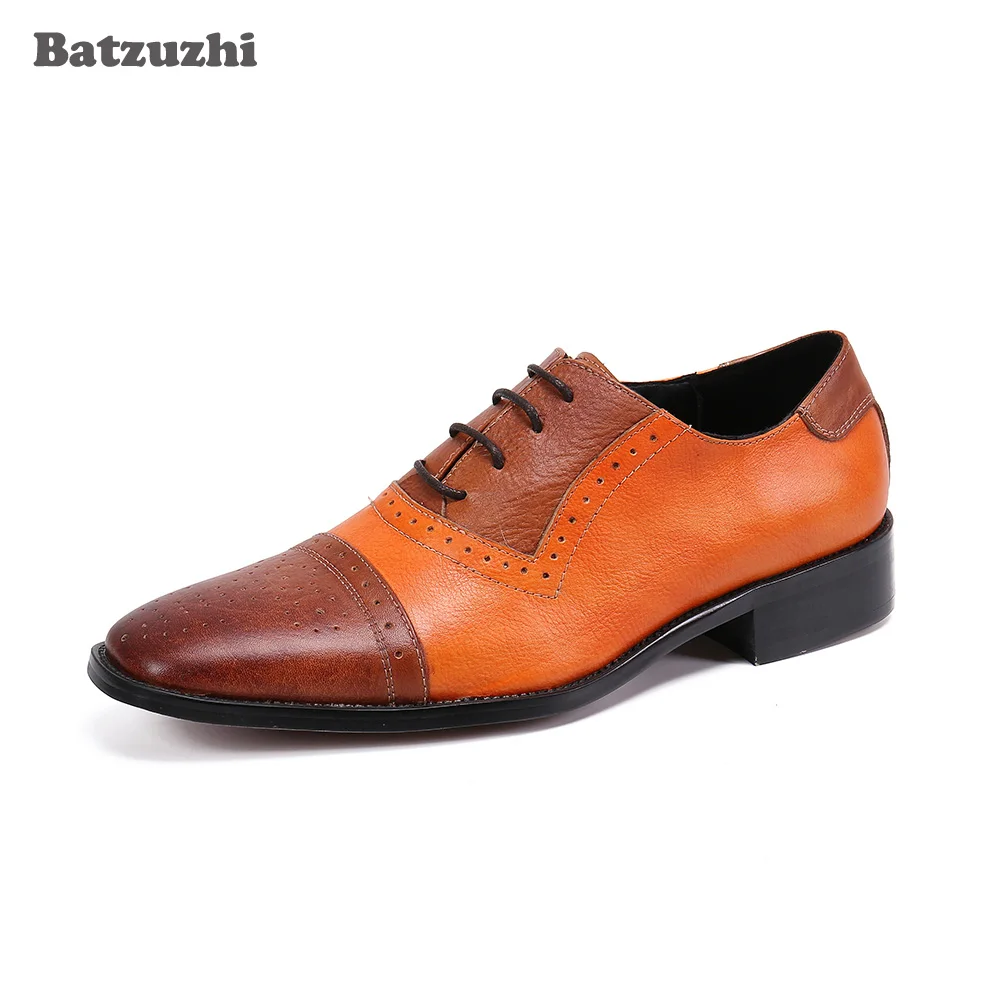 Oxfords Batzuzhi/класически кожени бизнес обувки, Мъжки Официални кожени модел обувки за Мъже, красиви мъжки обувки, големи размери 12