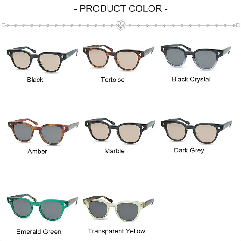 Ацетатная Дограма Поляризирани Очила Дамски Мъжки Реколта Висококачествени Маркови Дизайнерски Слънчеви Очила За Шофиране Кръгли Oculos De Sol UV400