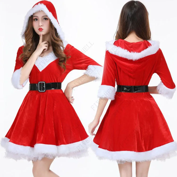 2023 Коледен костюм на Богиня на Дядо Коледа за ролеви игри, Секси женски костюм за изяви, модерен костюм на Дядо Коледа за ролеви игри
