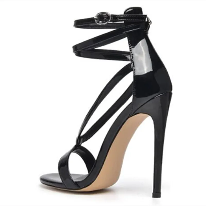 Обувки SHOFOO; модни дамски сандали на висок ток; Лятна дамски обувки; петата височина около 11 см; модно ревю на тънък ток; банкети