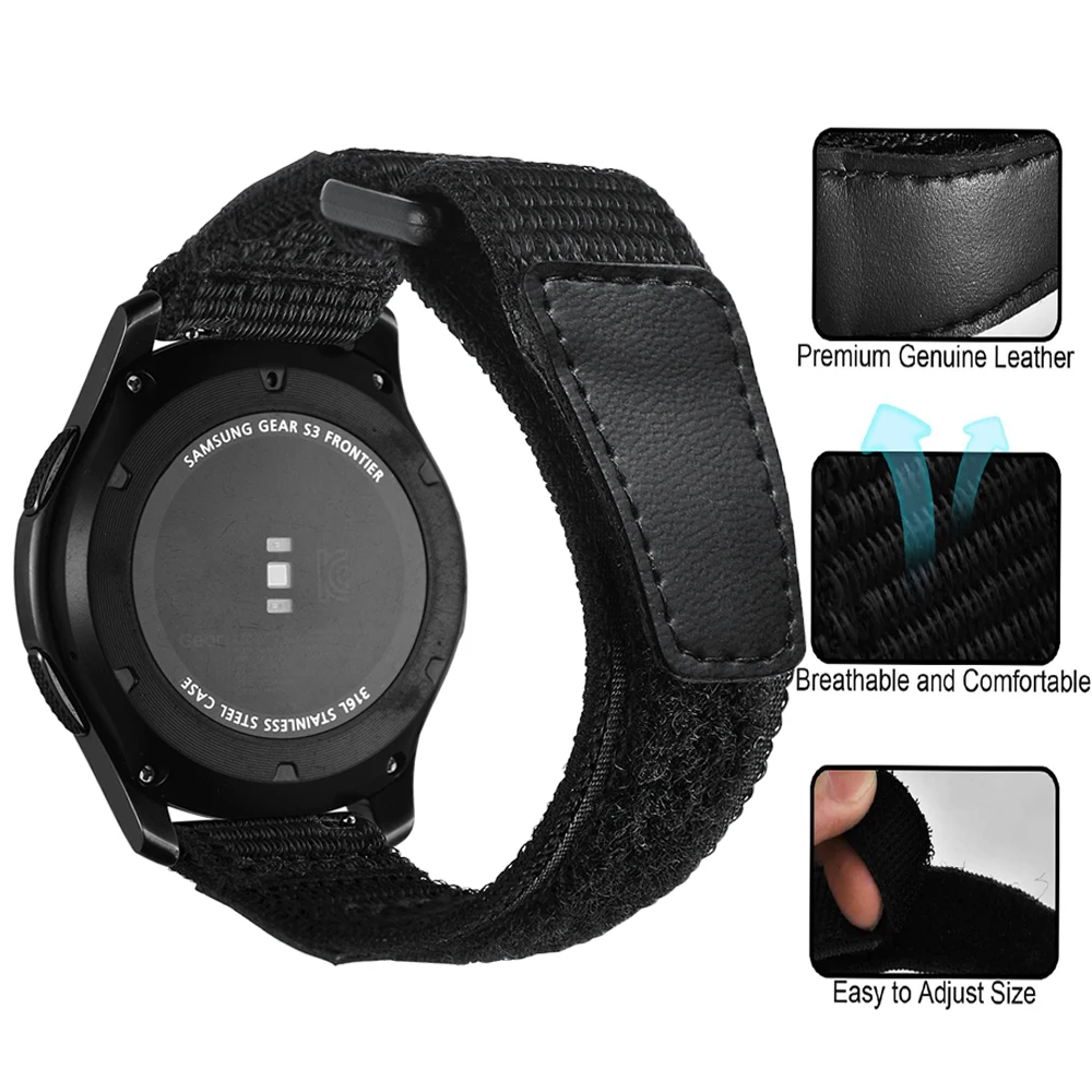 Найлонов ремък За Samsung Galaxy watch 46 мм Gear s3 frontier каишка гривна 22 мм и каишка за часовник correa Huawei GT 2 каишка GT 2 2д Каишка