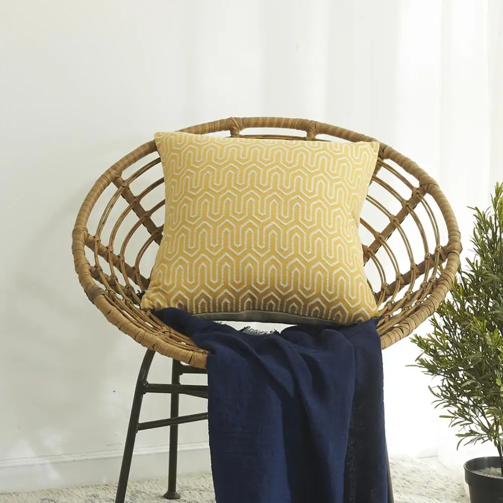 30x50/45x45 см, жълто-бял жаккардовый калъф за възглавници на дивана лумбална калъфка геометрични калъфки за домашен декор