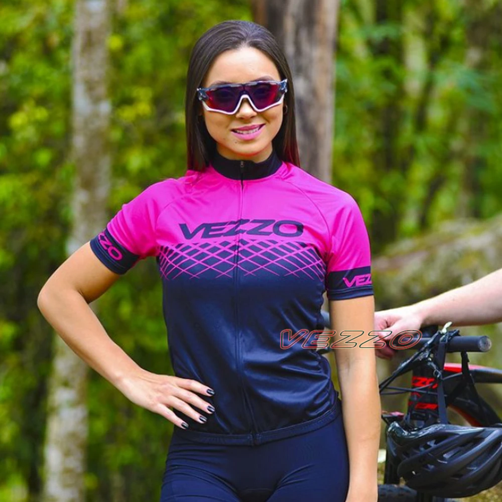 2022 VEZZO Жена на Велосипед С Къс Ръкав Джърси Комплекти МТБ Велосипедна Облекло Ropa Ciclismo Road Go Pro Велосипедни Шорти Години Двойка топ