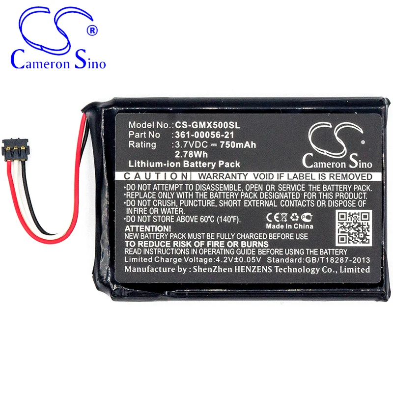 Батерия CameronSino за Garmin Driveluxe 50 LMTHD DriveAssist 50 LMT-D е подходяща за Garmin 361-00056-21 GPS, батерия за навигатор 750 mah