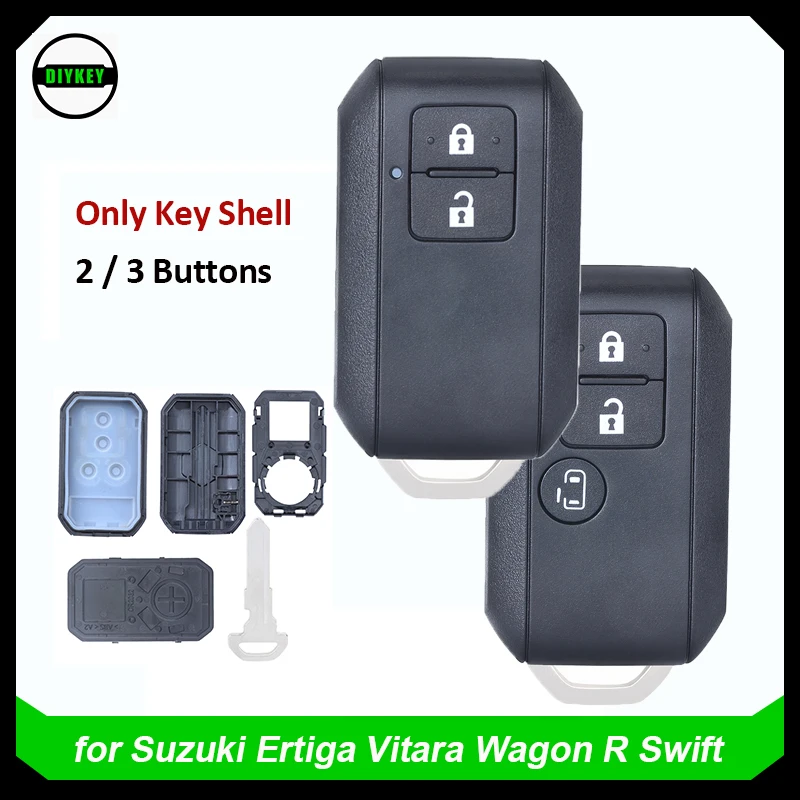 DIYKEY 2/3 от Бутона Умно Дистанционно Ключ във формата на Миди Ключодържател за Suzuki Ertiga 2018 2019 2020 Vitara Wagon R SWIFT 2017 Калъф за Ключове