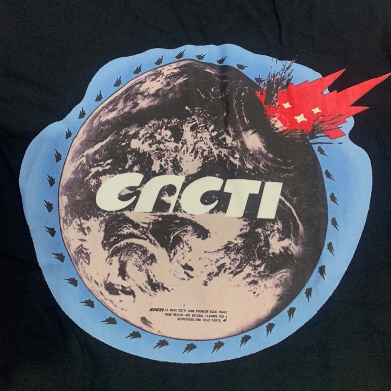 21SS Wash earth bomb Cactus Джак топ тениска памук тениска с вратовръзка градинска мъжки дамски хип-хоп Кактус Джак тениски