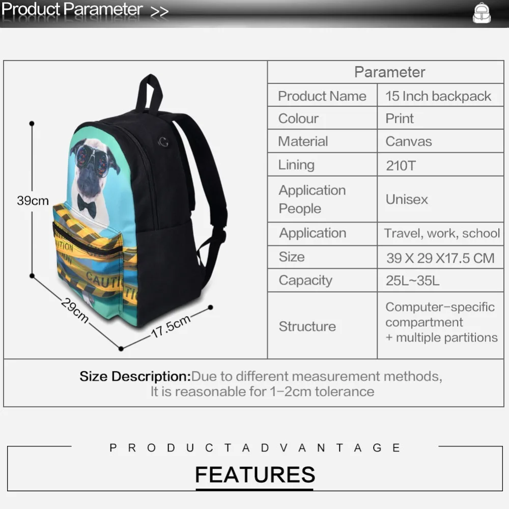 Платно Раница, Черна Раница, чанта за лаптоп със Сладък Пандой, Дизайн за Момчета, Училищна Чанта за Момичета