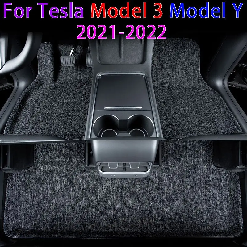 Автомобилен всички сезони подложка за пода Tesla Model 3 Y 2021 2022 Нескользящие при всякакви метеорологични условия Постелки за пода с леви/десни волана