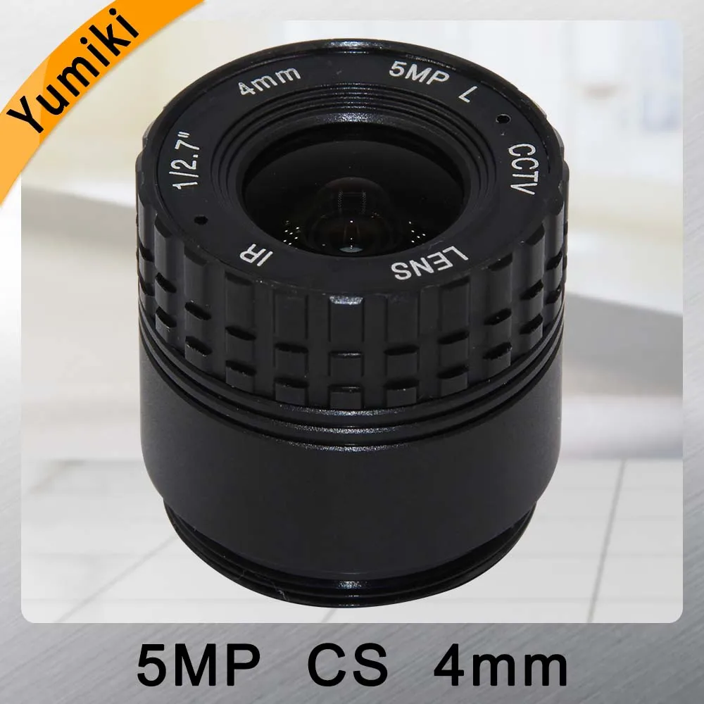 Yumiki 5.0 MP HD 4 мм Обектив за видеонаблюдение с Ръчно Фокусно разстояние CS mount IR 1/2.5 