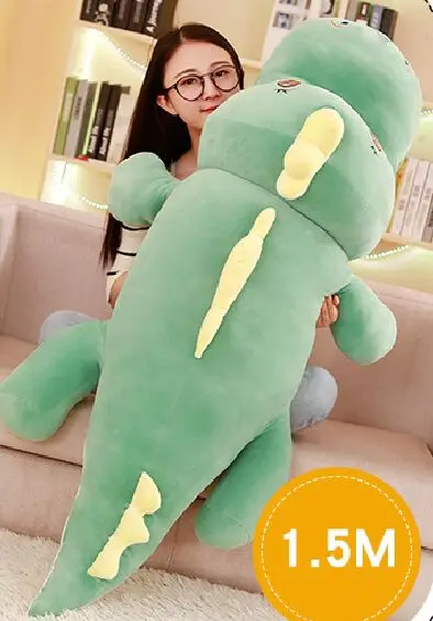 огромен 150 см сладък cartoony плюшен динозавър играчка naka памучен мека кукла възглавница за сън Коледен подарък b1497