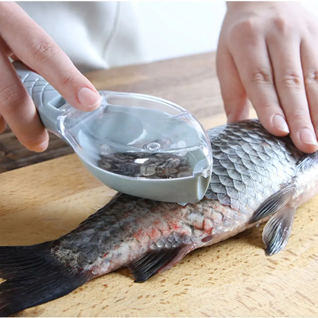 Всички Пластмасови Средства За Отстраняване На Риба Везни За Пречистване На Скинър Скалер С Капак За Бързо Почистване На Кожата Риба Средство За Отстраняване На Котления Камък На Пластмасови Кухненски Рибни Инструменти