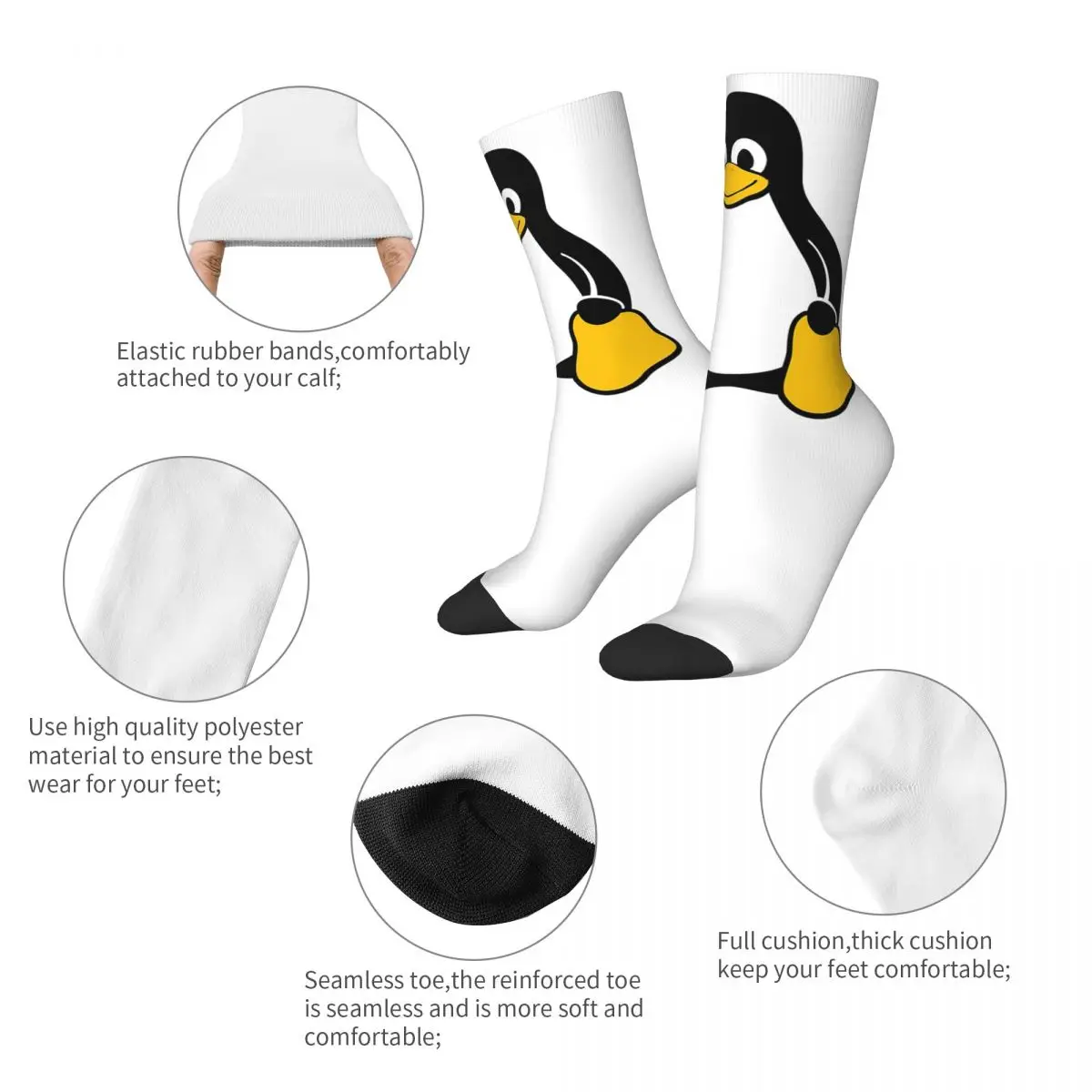 Чорапи за възрастни Linux Penguin, Чорапи унисекс, мъжки Чорапи, дамски Чорапи